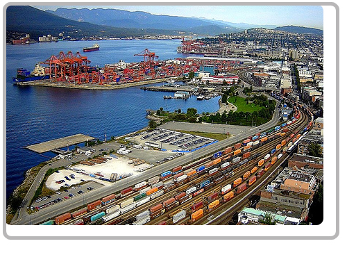 Port of Vancouver from WM Trading offices